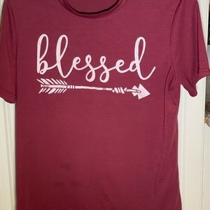 Blessed Purple T shirt. Size Small.
